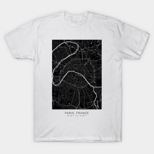 paris maps poster minimalist T-Shirt